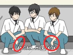 Miris…! Waktu Jam Belajar Oknum Siswa SMAN 7 Batang Hari, Nongkrong dan Merokok