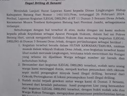 Kepala Desa Jebak Surati Kapolres Batang hari, Agar untuk Menghentikan Kegiatan Ilegal Driling Di dusun Senami