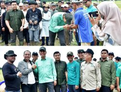 Dukung Visi Misi Pertama, Ketua DPRD Hasrofi S,E Hadiri Panen Raya Desa Pasar Terusan Tahun 2025