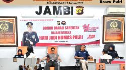 Wujud Polisi Humanis Harapan Masyarakat, Polda Jambi Gelar Donor Darah dalam Rangka Hari Jadi Ke-74 Humas Polri