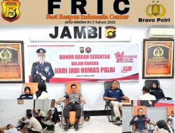 Wujud Polisi Humanis Harapan Masyarakat, Polda Jambi Gelar Donor Darah dalam Rangka Hari Jadi Ke-74 Humas Polri