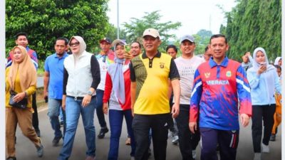 Polres Tanjung Jabung Timur Turut Meriahkan Jalan Santai Bersama Dalam Rangka HUT ke-26