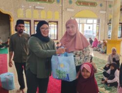 Sambut Idul Fitri 1447 H, SKK Migas Jindi South Jambi B Santuni Anak Yatim di Masjid Nurussolihin