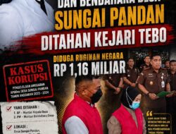 Mantan Kades dan Bendahara Desa Sungai Pandan Ditahan Kejari Tebo