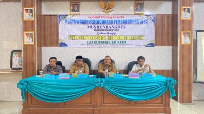 Pemdes Hajran Gelar Musrenbangdes, Susun RKP Desa Tahun Anggaran 2027