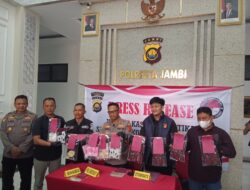 Polresta Jambi Ungkap Empat Kasus Narkotika, Amankan 5 Tersangka Dan BB Sabu, Ekstasi dan Etomidate