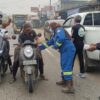 Turun ke Jalan, KKKS Jindi South Jambi  Bersama Pemuda Mudik Bersatu Bagikan Masker di Pasar Sungai Rengas